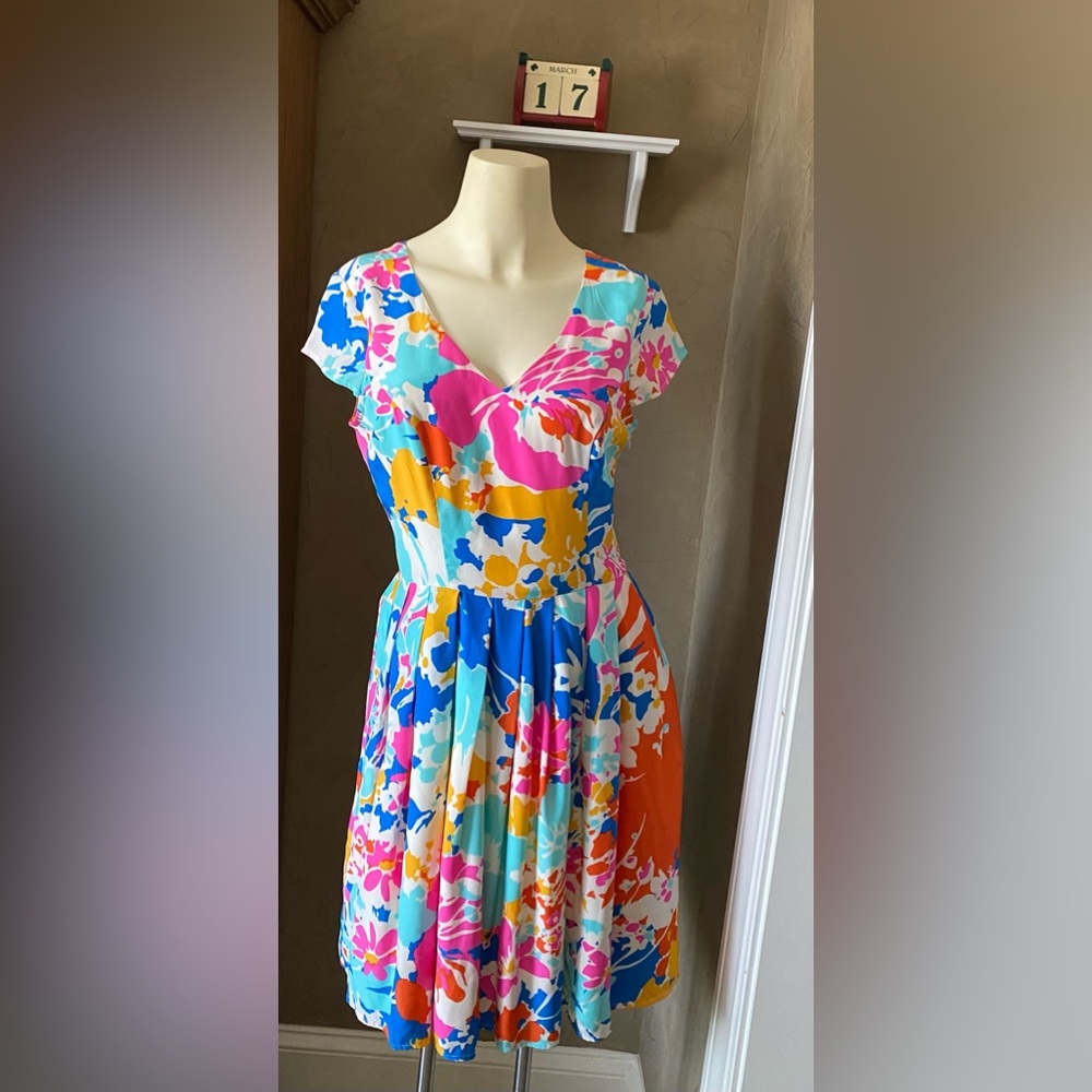 JB by Julie Brown women’s summer midi silk dress, size 2